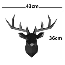 Load image into Gallery viewer, 17*14 Inch,Deer Head Resin Statue Wall Decoration,Deer Model Figurine Christmas Room Decor,Sculpture Home Decoration Accessories
