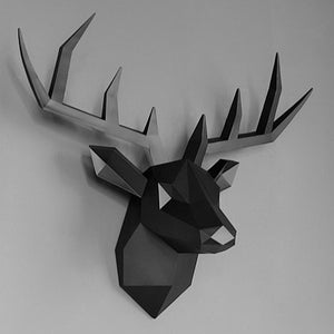 17*14 Inch,Deer Head Resin Statue Wall Decoration,Deer Model Figurine Christmas Room Decor,Sculpture Home Decoration Accessories