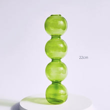 Load image into Gallery viewer, Lazzy House Candle Holders Decoration Wedding Nordic Green Glass Candlestick Home Decor Vases Christmas Gift Home Candles
