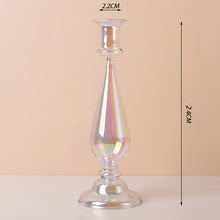 Load image into Gallery viewer, Iridescent Candle Holders Rainbow Nordic Vase Flower Home Decoration Nordic Table Decor Room Decor Glass Candle Stick Holder
