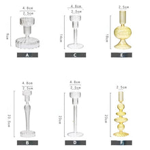 Load image into Gallery viewer, Vintage Glass French Style Candlestick Crystal Glass Candle Holders Simple Wedding Romantic Candlelight Dinner Home Decoration
