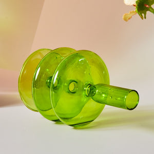 Lazzy House Candle Holders Decoration Wedding Nordic Green Glass Candlestick Home Decor Vases Christmas Gift Home Candles