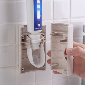 Automatic Toothpaste Dispenser non-toxic Wall hanger Mount Dust-Proof Toothpaste Squeezer quick take straw toothpaste rack home