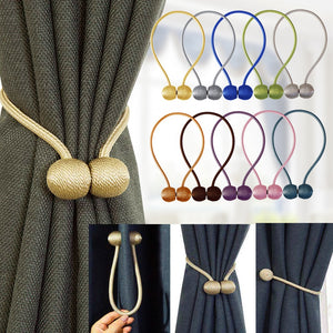 BELAVENIR 1Pc Magnetic Curtain Tieback High Quality Clip Curtains Buckle Holder Decorative Home Polyester Curtains Accessories